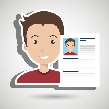 CV özgeçmiş adam simgesi