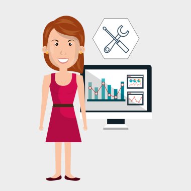 kadın ekran simgesini