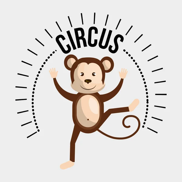 Ícone de circo macaco —  Vetores de Stock