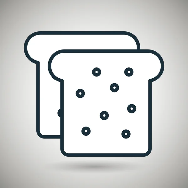 Pain boulangerie côtelette icône — Image vectorielle