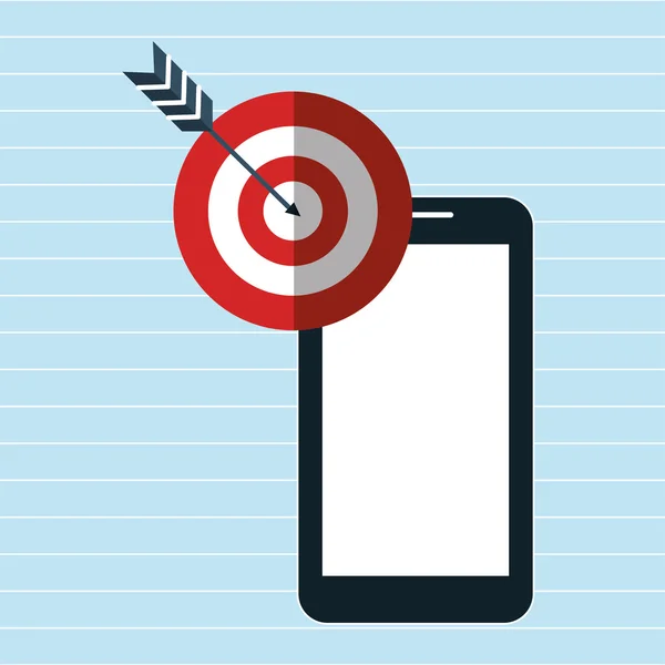 Smartphone target icon — Stock Vector