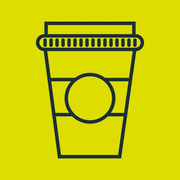 Tasse Plastikgetränk Symbol — Stockvektor