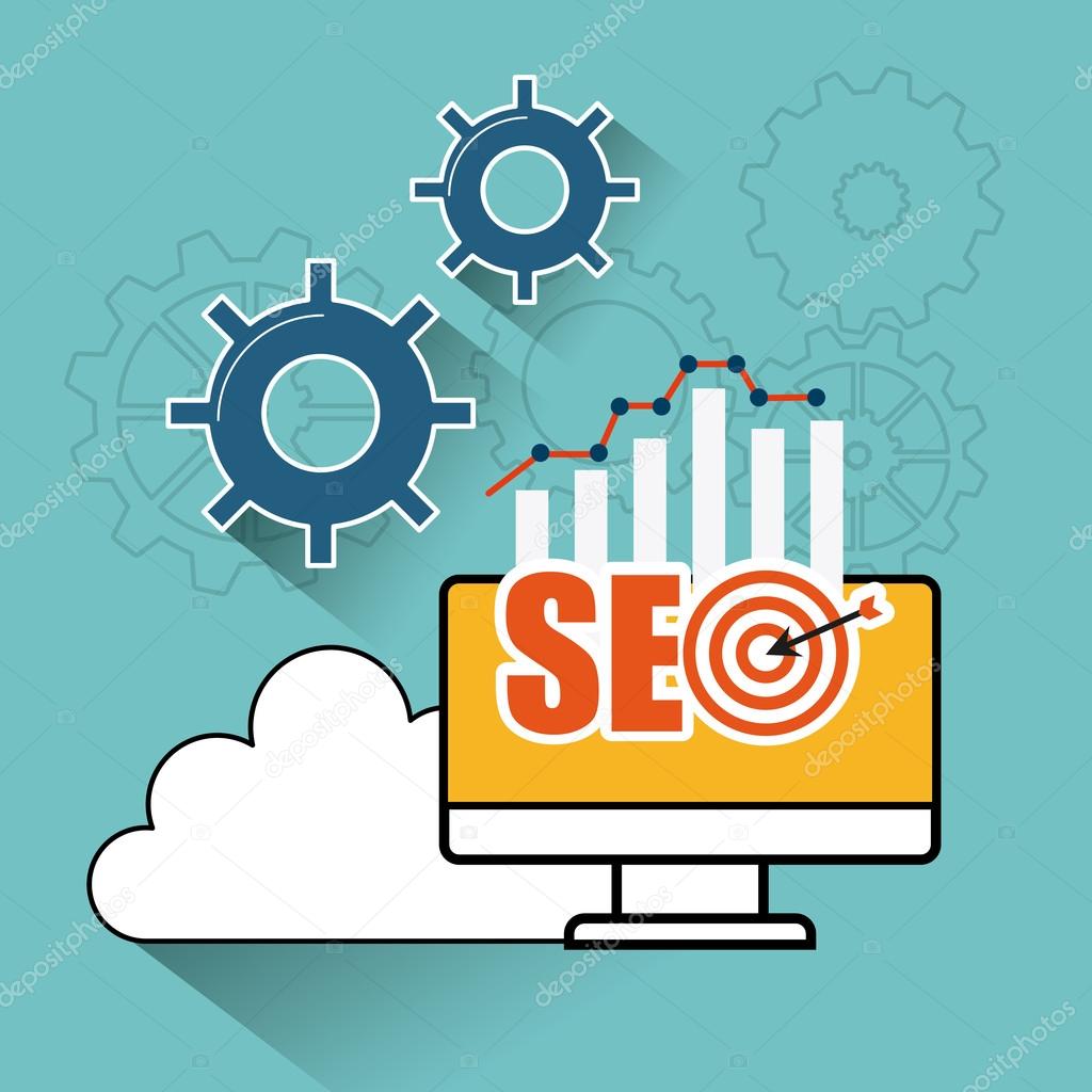 Seo design de tecnologia — Vetor de Stock