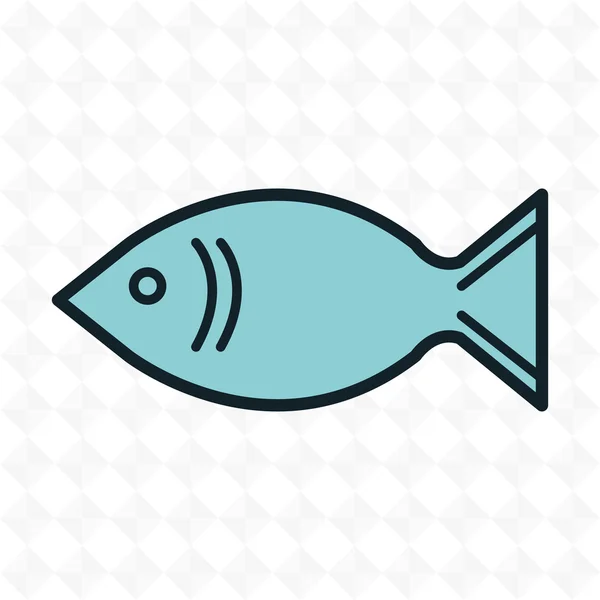 Icono de la comida fresca de pescado — Vector de stock
