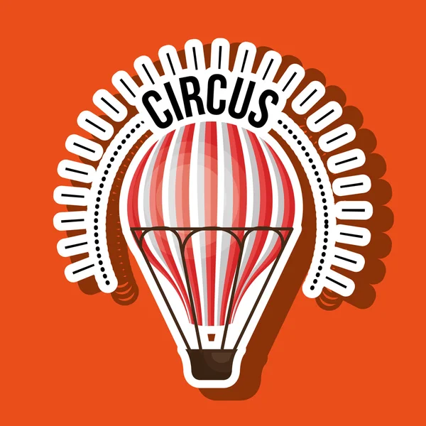 Balloon basket circus icon — Stock Vector