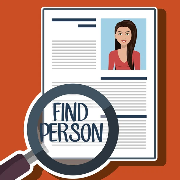 Woman search find person — Stock Vector