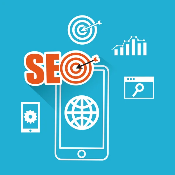 Diseño de tecnología seo — Vector de stock