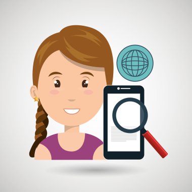 Kadın akıllı telefon arama genel