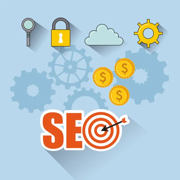 Дизайн технологии seo — стоковый вектор