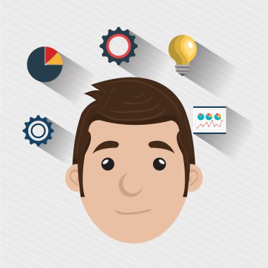 adam fikir dişli sembolü