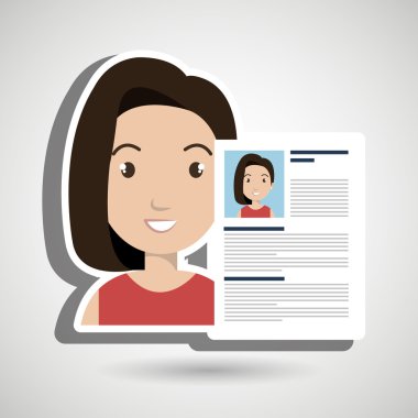 CV özgeçmiş kadın simgesi