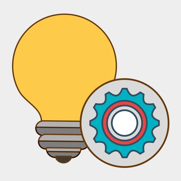 Idea gear wheel icon — Stock Vector