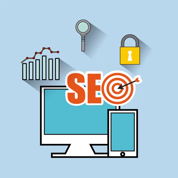 Дизайн технологии seo — стоковый вектор