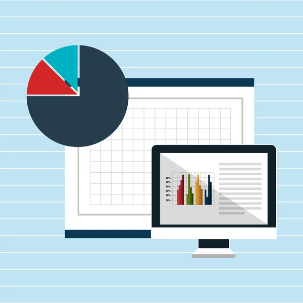 Pc 보드 통계 아이콘 — 스톡 벡터
