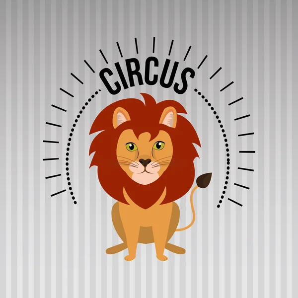 Lew cyrkowy zabawa ikona — Wektor stockowy