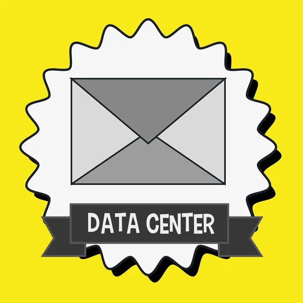 データ センター メッセージ エンベロープ — ストックベクタ