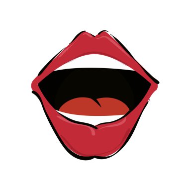 Kırmızı ağız dudaklar