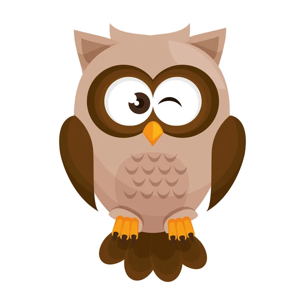 Owl bird cartoon — Stock Vector
