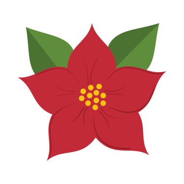 Yeşil yapraklı kırmızı çiçek