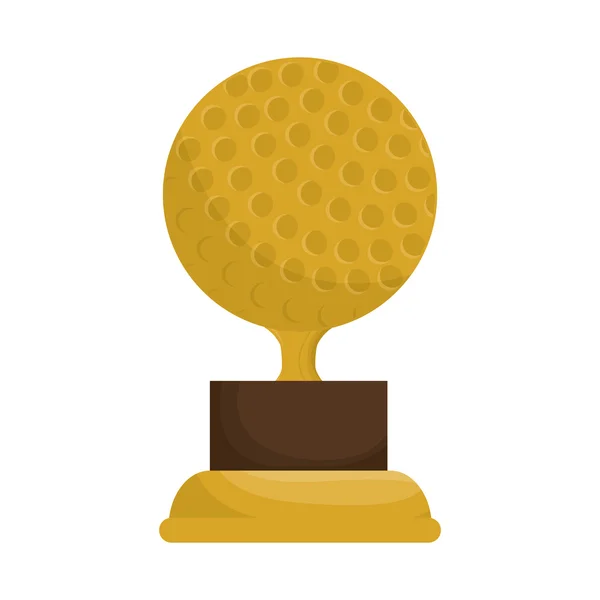 Trophy golf competition — Stock Vector