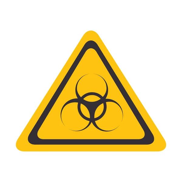 Biohazzard yellow warning sign — Stock Vector