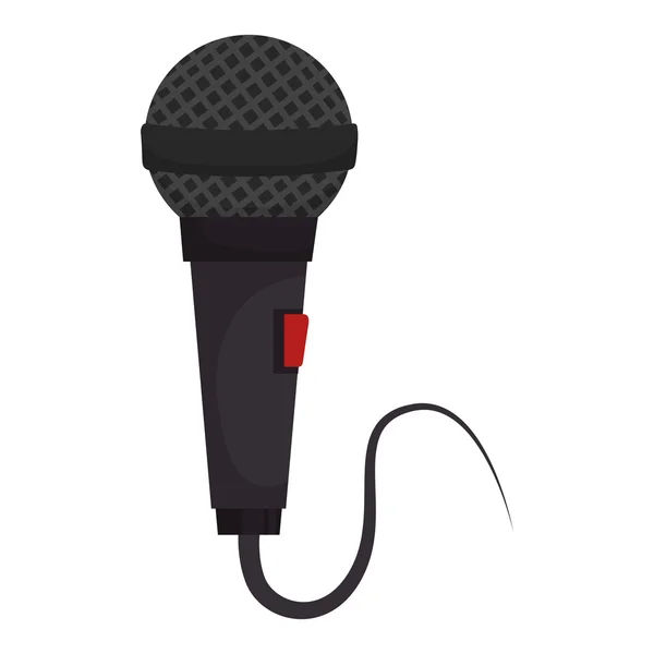 Mikrofon s kabelem — Stockový vektor