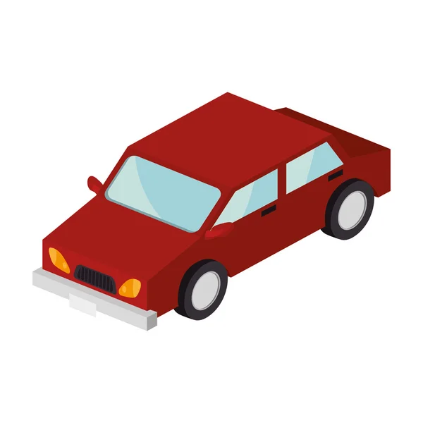 Vehículo de coche rojo — Vector de stock