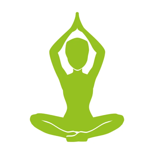 Yoga kroppen kvinna — Stock vektor