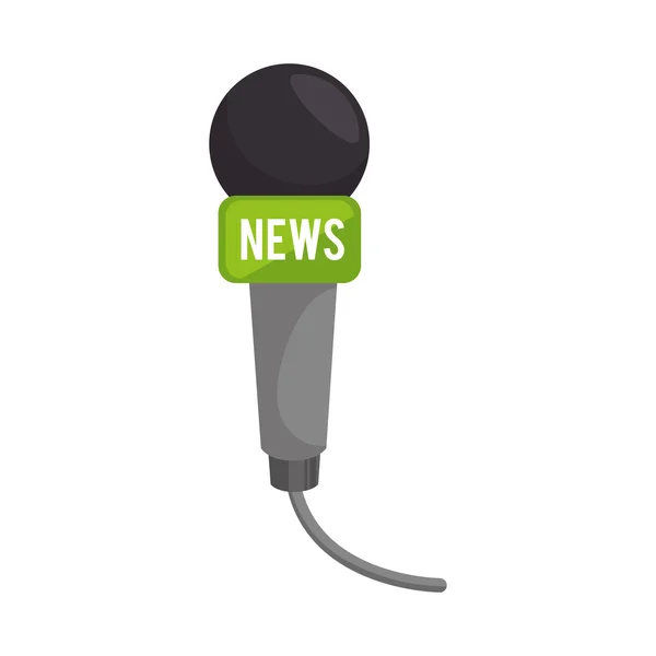 Микрофонная передача новостей — стоковый вектор