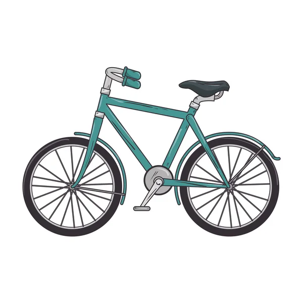 Bicicleta clásica azul — Vector de stock