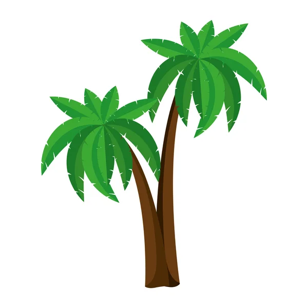 Palmera verde planta tropical — Vector de stock