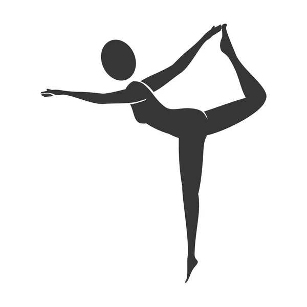 Corps de yoga féminin — Image vectorielle