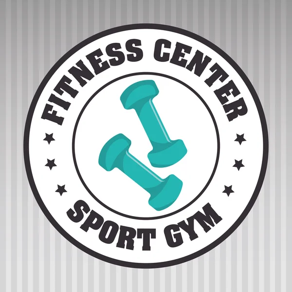 Fitness center sport gym dumbbell — Stock Vector