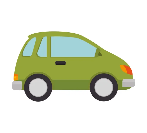 Vehículo de coche verde — Vector de stock