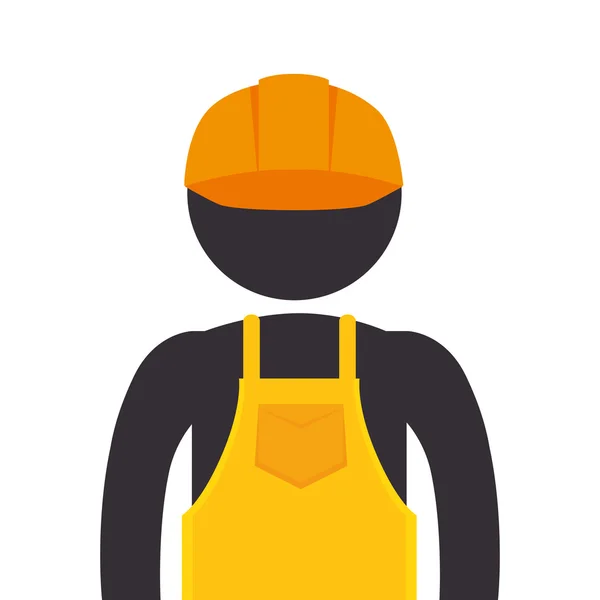 Travailleur portant un équipement de sécurité industrielle — Image vectorielle