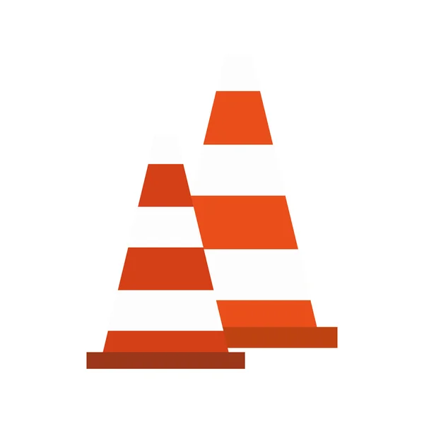Safety orange cone — Stock Vector