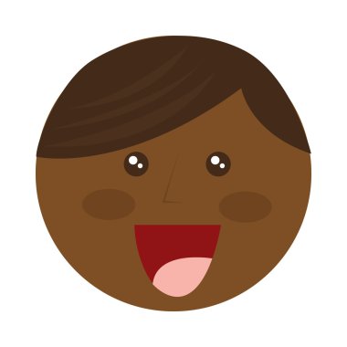 sevimli çocuk gülümsemek izole simgesi