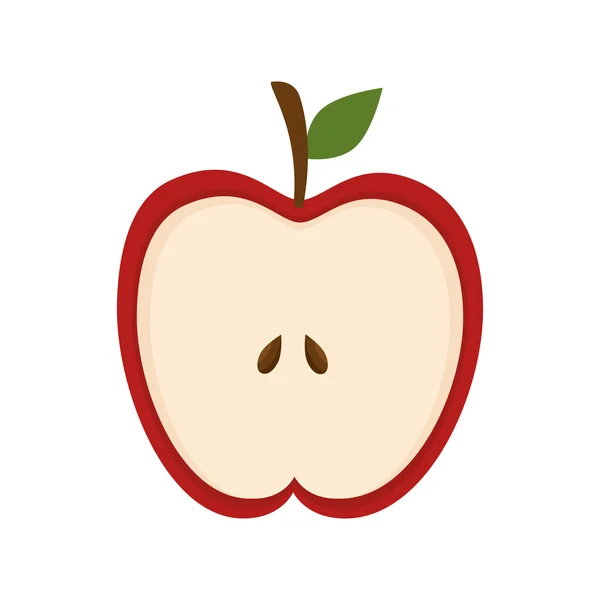 Apple, нарізані фрукти — стоковий вектор
