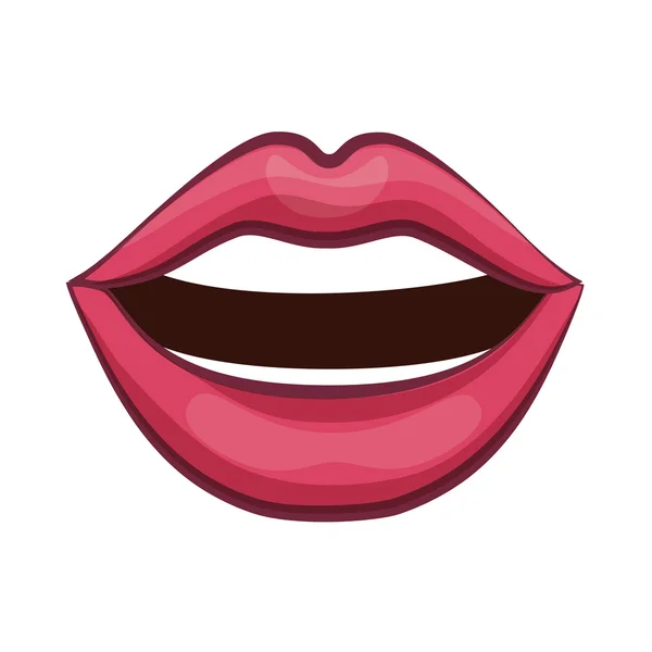 Ağız kırmızı seksi dudaklar — Stok Vektör