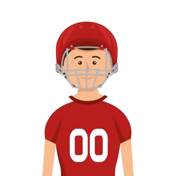 Avatar giocatore di football americano — Vettoriale Stock