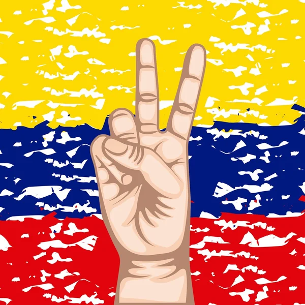 Символ руки Колумбійський миру — стоковий вектор