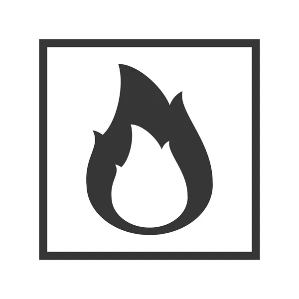 Señal de advertencia de incendio — Vector de stock