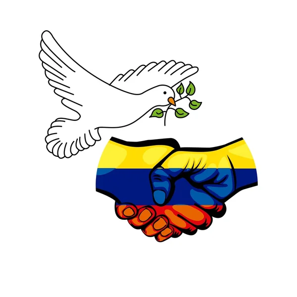 Kolombiyalı barış anlaşması sembolü — Stok Vektör