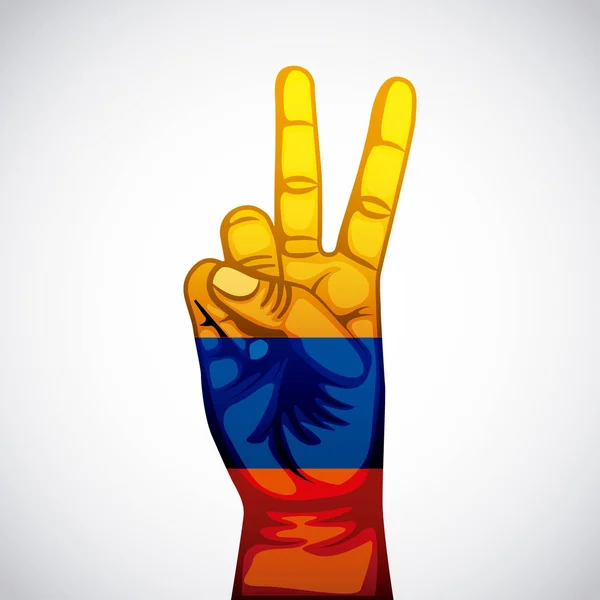 Colombian peace hands symbol — Stock Vector