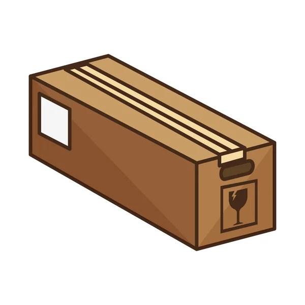 Caja de cartón embalaje — Vector de stock