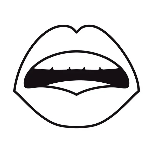 Рот с сексуальными губами — стоковый вектор