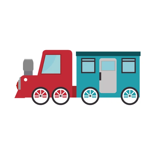 Vlakové železniční dopravní vozidlo — Stockový vektor