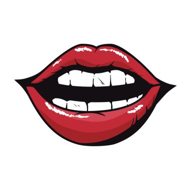 ağız kırmızı seksi dudaklar