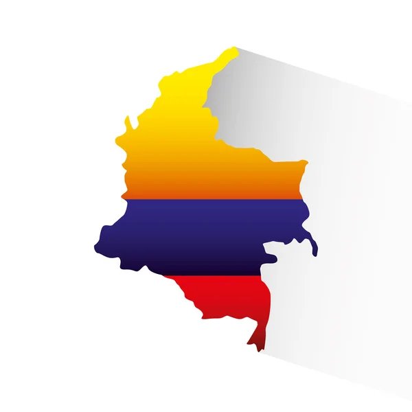 Ícone colorido bandeira colombiana —  Vetores de Stock