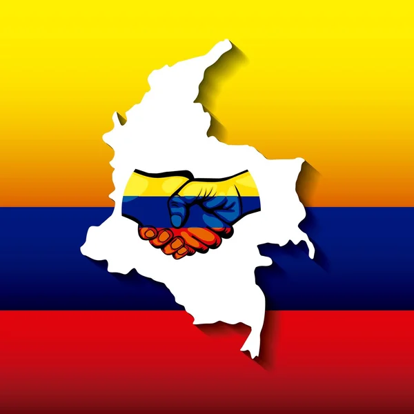哥伦比亚和平协议符号 — 图库矢量图片